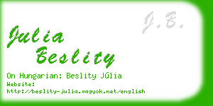 julia beslity business card